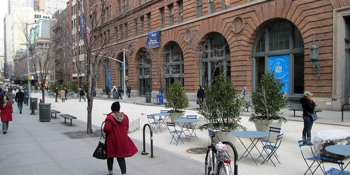 Baruch College buildings along East 25th Street
